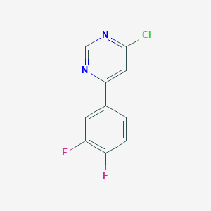 molecular formula C10H5ClF2N2 B1371953 4-Chloro-6-(3,4-difluorophenyl)pyrimidine 