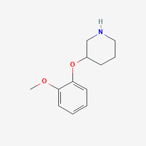 molecular formula C12H17NO2 B1371956 3-(2-甲氧基苯氧基)哌啶 CAS No. 902837-27-8