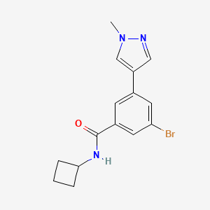 3-Bromo-N-cyclobutyl-5-(1-methyl-1H-pyrazol-4-yl)benzamide