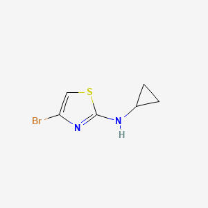 molecular formula C6H7BrN2S B1371978 4-Bromo-2-(cyclopropylamino)thiazole CAS No. 1159816-42-8