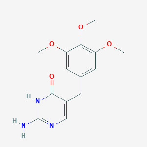 molecular formula C14H17N3O4 B137198 4-Desamino-4-hydroxy trimethoprim CAS No. 92440-76-1