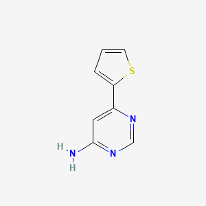 molecular formula C8H7N3S B1371984 6-(Thiophen-2-yl)pyrimidin-4-amine CAS No. 698964-55-5