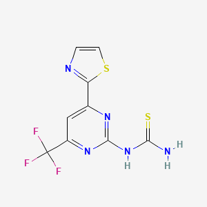 6-(Thiazol-2-yl)-2-thioureido4-(trifluoromethyl)pyrimidine