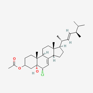 [(5R,6S,9S,10R,13R,14R,17R)-6-chloro-17-[(E,2R,5R)-5,6-dimethylhept-3-en-2-yl]-5-hydroxy-10,13-dimethyl-1,2,3,4,6,9,11,12,14,15,16,17-dodecahydrocyclopenta[a]phenanthren-3-yl] acetate