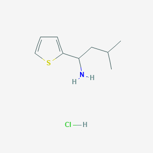 molecular formula C9H16ClNS B1371999 3-Methyl-1-(thiophen-2-yl)butan-1-amine hydrochloride CAS No. 1193390-55-4