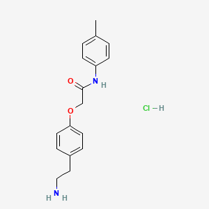 molecular formula C17H21ClN2O2 B1372006 2-[4-(2-aminoethyl)phenoxy]-N-(4-methylphenyl)acetamide hydrochloride CAS No. 1197980-23-6