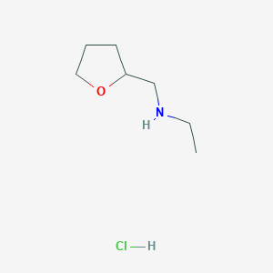 molecular formula C7H16ClNO B1372010 盐酸乙基(氧杂环丁烷-2-基甲基)胺 CAS No. 1210950-14-3