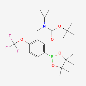 Cyclopropyl-[5-(4,4,5,5-tetramethyl-[1,3,2]dioxaborolan-2-yl)-2-trifluoromethoxy-benzyl]-carbamic acid tert-butyl ester