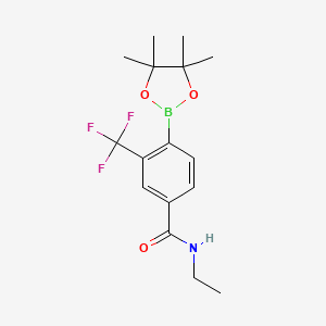 N-Ethyl-4-(4,4,5,5-tetramethyl-[1,3,2]dioxaborolan-2-yl)-3-trifluoromethyl-benzamide