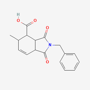 molecular formula C17H17NO4 B1372020 2-benzyl-5-methyl-1,3-dioxo-2,3,3a,4,5,7a-hexahydro-1H-isoindole-4-carboxylic acid CAS No. 1212304-58-9