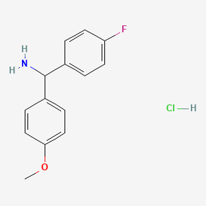 (4-Fluorophenyl)(4-methoxyphenyl)methanamine hydrochloride