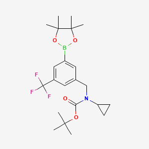 Cyclopropyl-[3-(4,4,5,5-tetramethyl-[1,3,2]dioxaborolan-2-yl)-5-trifluoromethyl-benzyl]-carbamic acid tert-butyl ester