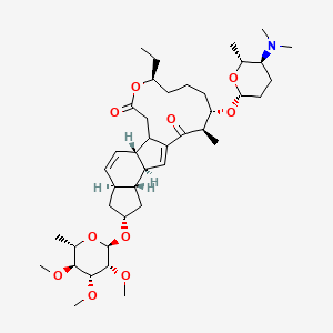 (2S,5S,7R,9R,10S,14R,15S,19S)-15-[(2R,5S,6R)-5-(dimethylamino)-6-methyloxan-2-yl]oxy-19-ethyl-14-methyl-7-[(2R,3R,4R,5S,6S)-3,4,5-trimethoxy-6-methyloxan-2-yl]oxy-20-oxatetracyclo[10.10.0.02,10.05,9]docosa-3,11-diene-13,21-dione