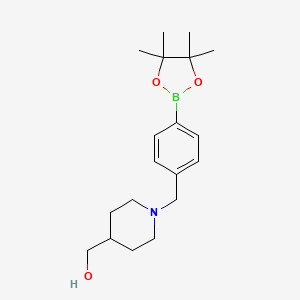 (1-{[4-(Tetramethyl-1,3,2-dioxaborolan-2-yl)phenyl]methyl}piperidin-4-yl)methanol