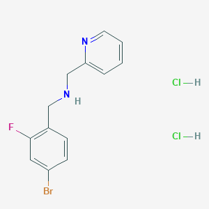 [(4-Bromo-2-fluorophenyl)methyl](pyridin-2-ylmethyl)amine dihydrochloride