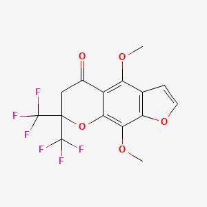 6,7-Dihydro-4,9-dimethoxy-7,7-bis(trifluoromethyl)-5H-furo-[3,2-G]-chromene-5-one