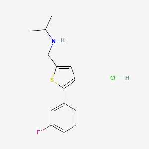 molecular formula C14H17ClFNS B1372030 {[5-(3-氟苯基)噻吩-2-基]甲基}(丙-2-基)胺盐酸盐 CAS No. 1208894-86-3
