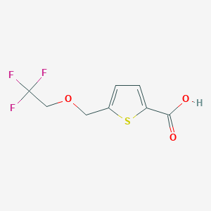 molecular formula C8H7F3O3S B1372035 5-[(2,2,2-三氟乙氧基)甲基]噻吩-2-羧酸 CAS No. 1174851-74-1
