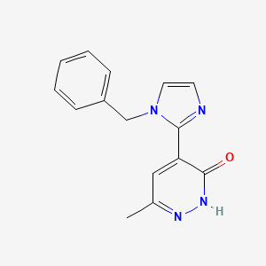 molecular formula C15H14N4O B1372038 4-(1-benzyl-1H-imidazol-2-yl)-6-methyl-2,3-dihydropyridazin-3-one CAS No. 1209401-81-9