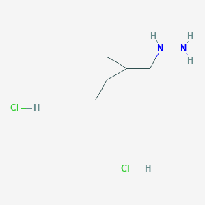 [(2-Methylcyclopropyl)methyl]hydrazine dihydrochloride