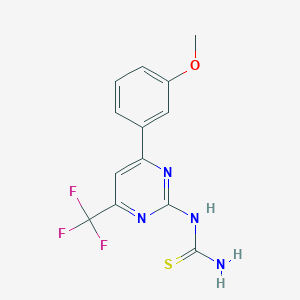 6-(3-Methoxyphenyl)-2-thioureido-4-(trifluoromethyl)pyrimidine