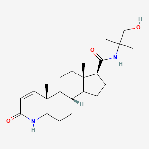 (4Ar,6as,7s,9bs)-N-(1-hydroxy-2-methyl-2-propanyl)-4a,6a-dimethyl-2-oxo-2,4a,4b,5,6,6a,7,8,9,9a,9b,10,11,11a-tetradecahydro-1H-indeno[5,4-f]quinoline-7-carboxamide