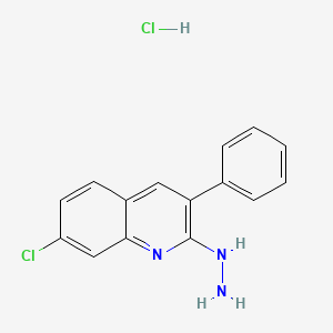 7-Chloro-2-hydrazino-3-phenylquinoline hydrochloride