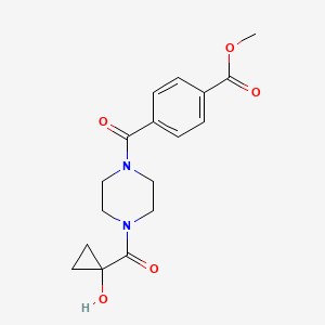 4-[4-(1-Hydroxycyclopropanecarbonyl)-piperazine-1-carbonyl]-benzoic acid methyl ester