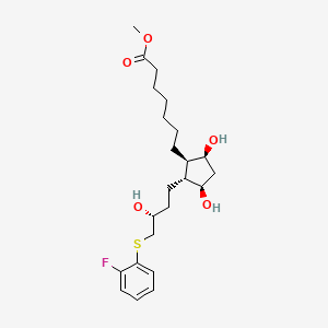 methyl 7-[(1R,2R,3R,5S)-2-[(3R)-4-(2-fluorophenyl)sulfanyl-3-hydroxybutyl]-3,5-dihydroxycyclopentyl]heptanoate