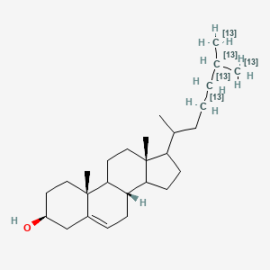 (3S,8S,10R,13R)-10,13-dimethyl-17-(6-(113C)methyl(4,5,6,7-13C4)heptan-2-yl)-2,3,4,7,8,9,11,12,14,15,16,17-dodecahydro-1H-cyclopenta[a]phenanthren-3-ol