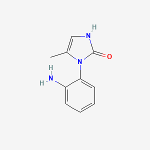 molecular formula C10H11N3O B1372052 1-(2-aminophenyl)-5-methyl-2,3-dihydro-1H-imidazol-2-one CAS No. 1208528-11-3