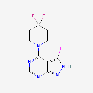 4-(4,4-Difluoropiperidin-1-yl)-3-iodo-1H-pyrazolo[3,4-d]pyrimidine