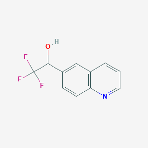 molecular formula C11H8F3NO B13720543 alpha-(Trifluoromethyl)quinoline-6-methanol 