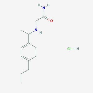 molecular formula C13H21ClN2O B1372057 2-{[1-(4-丙基苯基)乙基]氨基}乙酰胺盐酸盐 CAS No. 1211629-46-7