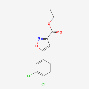 molecular formula C12H9Cl2NO3 B13720573 Ethyl 5-(3,4-Dichlorophenyl)isoxazole-3-carboxylate 