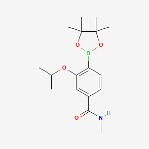 molecular formula C17H26BNO4 B13720592 3-Isopropoxy-N-methyl-4-(4,4,5,5-tetramethyl-1,3,2-dioxaborolan-2-yl)benzamide 