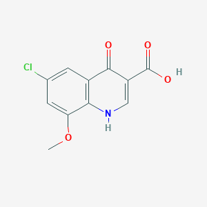 molecular formula C11H8ClNO4 B13720595 6-Chloro-4-hydroxy-8-methoxyquinoline-3-carboxylic acid CAS No. 1189106-26-0