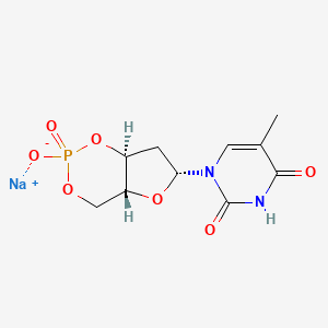 sodium;1-[(4aR,6R,7aS)-2-oxido-2-oxo-4a,6,7,7a-tetrahydro-4H-furo[3,2-d][1,3,2]dioxaphosphinin-6-yl]-5-methylpyrimidine-2,4-dione