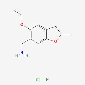 (5-Ethoxy-2-methyl-2,3-dihydro-1-benzofuran-6-yl)methanamine hydrochloride