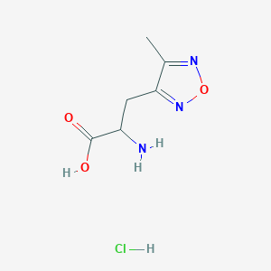 2-Amino-3-(4-methyl-1,2,5-oxadiazol-3-yl)propanoic acid hydrochloride