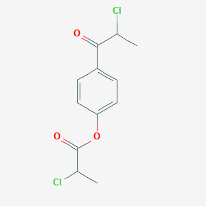 molecular formula C12H12Cl2O3 B1372063 4-(2-Chloropropanoyl)phenyl 2-chloropropanoate CAS No. 1208654-68-5