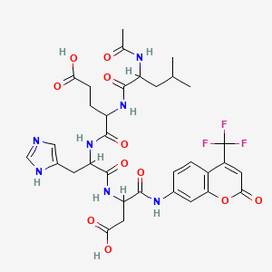 N-Acetylleucyl-alpha-glutamylhistidyl-N-[2-oxo-4-(trifluoromethyl)-2H-1-benzopyran-7-yl]-alpha-asparagine