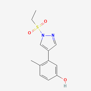 3-(1-Ethanesulfonyl-1H-pyrazol-4-yl)-4-methyl-phenol