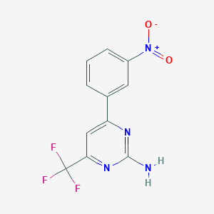 2-Amino-6-(3-nitrophenyl)-4-(trifluoromethyl)pyrimidine