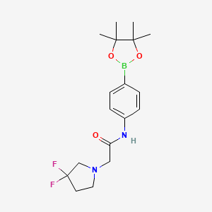 2-(3,3-Difluoropyrrolidin-1-yl)-N-(4-(4,4,5,5-tetramethyl-1,3,2-dioxaborolan-2-yl)phenyl)acetamide