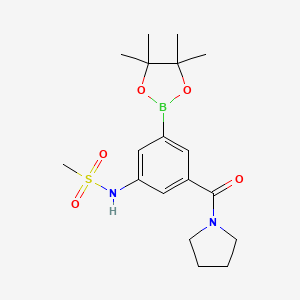 N-[3-(Pyrrolidine-1-carbonyl)-5-(4,4,5,5-tetramethyl-[1,3,2]dioxaborolan-2-yl)-phenyl]-methanesulfonamide