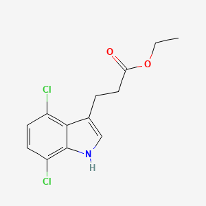 Ethyl 3-(4,7-Dichloro-3-indolyl)propanoate