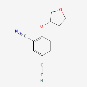 5-Ethynyl-2-(tetrahydrofuran-3-yloxy)-benzonitrile