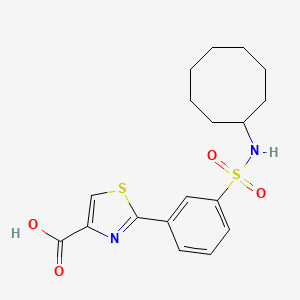 molecular formula C18H22N2O4S2 B1372076 2-[3-(环辛基磺酰胺)苯基]-1,3-噻唑-4-羧酸 CAS No. 1208712-29-1