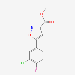 Methyl 5-(3-Chloro-4-fluorophenyl)isoxazole-3-carboxylate